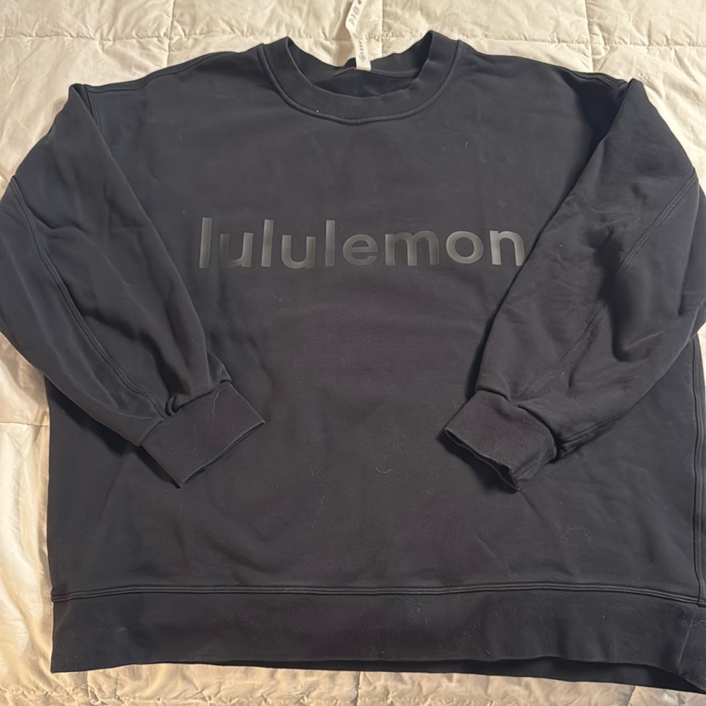 Lululemon black logo sweatshirt, sz 10